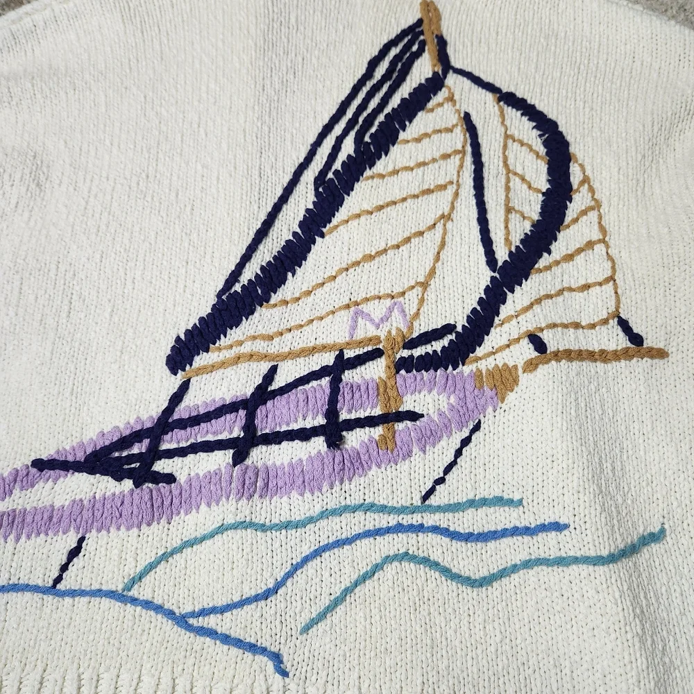 Anthropologie Maeve Maggie Sailboat Cardigan Sweater Lilac Women Size XS Small - Picture 10 of 13